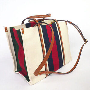 Gucci Tote Interlocking Web Stripe Bag Shoulder GG